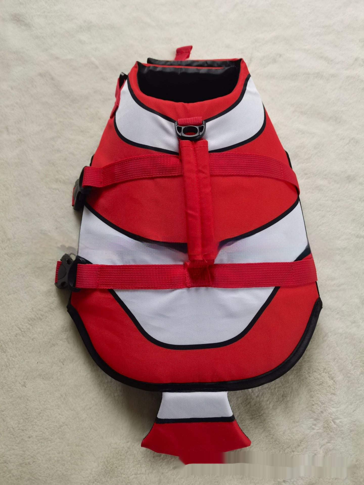 Striped Dog Life Jacket | Adjustable Pet Swimming Vest for Water Safety